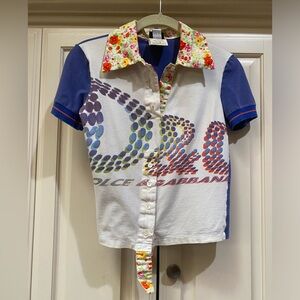 D&G Multicolor Short Sleeve Top
